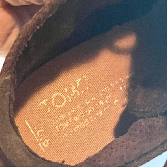 Toms Brown Chocolate Suede Wool Lunata Lace Up Heeled Ankle Booties Size 6.5 - Picture 5 of 16